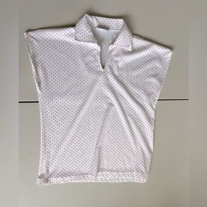 Vintage shirt - white with small red polka dots